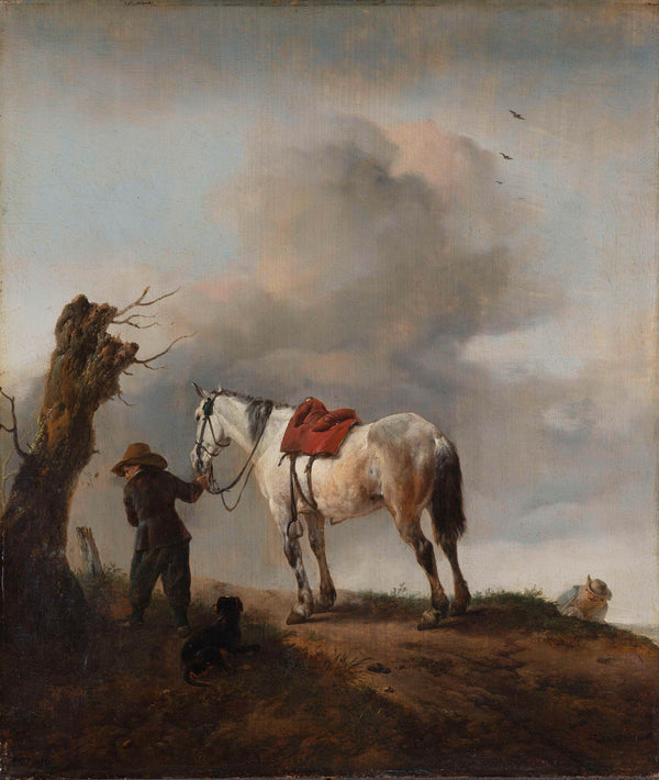 philips-wouwerman-1646-the-grey-horse-art-print-fine-art-reproduction-wall-art-id-alppmps2j