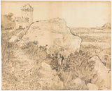vincent-van-gogh-1888-landschap-bij-montmajour-abbey-arles-art-print-fine-art-reproductie-muurkunst-id-alpseapnz