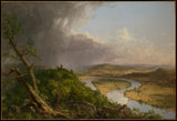 トーマス コール 1836 年、ホーヨーク山からの眺め、ノーサンプトン、マサチューセッツ州、雷雨後のオックスボウ アート プリント、ファイン アートの複製、壁アート ID alscsbvug
