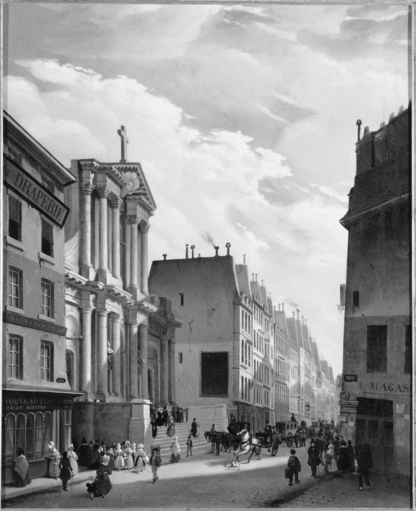 s-mingasson-de-martinazeau-1840-rue-saint-honore-and-saint-roch-church-art-print-fine-art-reproduction-wall-art