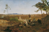 安東羅馬科 1865 年羅馬景觀來自蒙特馬里奧藝術印刷品美術複製品牆藝術 id alszmrz9x