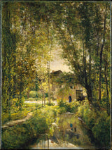 charles-francois-daubigny-1877-landskap-med-en-solbelyst-ström-konst-tryck-fin-konst-reproduktion-väggkonst-id-alt5t1oa7