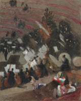 约翰·歌手·萨金特（1879），在帕斯德鲁普交响乐团排练在圆滑的朝圣者艺术印刷品上精美的艺术复制品-墙-艺术-id-alt6gp2i2
