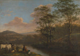 威廉·德·赫斯1650年的山地景观与牧羊人休息的艺术印刷精美的艺术复制品墙艺术IDAlv019yfr
