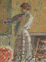 harold-gilman-1912-flickkonst-tryck-konst-reproduktion-väggkonst-id-alvakxot8