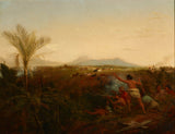 william-Strutt-1861-view-of-MT-Egmont-Taranaki-novozélandskej-brať-from-new-Plymouth-s-Maorovia-jazdných-off-osadníci-dobytok-art-print-fine-art-reproduction- stena-art-id-alwb8mbyv