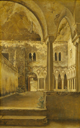 Ernst-meyer-the-gårds-of-the-fransiskaner-kloster-at-Amalfi-art-print-fine-art-gjengivelse-vegg-art-id-alwdft9km