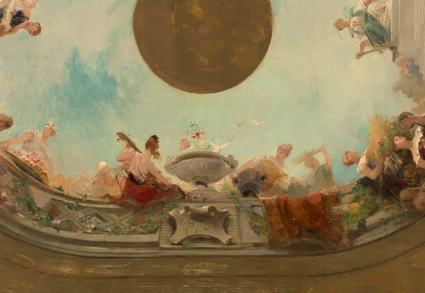 ernest-jean-delahaye-1884-sketch-for-mayor-of-courbevoie-city-of-courbevoie-chairs-the-wedding-feast-art-print-fine-art-reproduction-wall-art