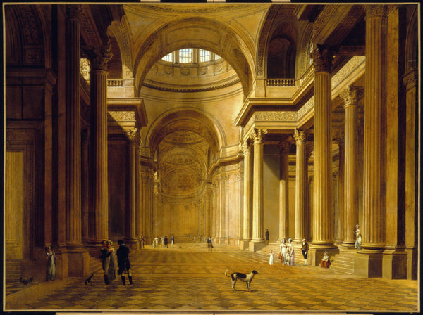 etienne-bouhot-1810-interior-view-of-the-pantheon-art-print-fine-art-reproduction-wall-art
