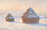Claude-Monet-1891-wheatstacks snehu efekt, ráno kolesá snehu efekt-art-print-fine-art-reprodukčnej-wall-art-id-am0hgfcgs