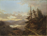 瑞典挪威查爾斯十五世清晨之光下的風景藝術印刷精美藝術複製品牆藝術 id am18y5v9g