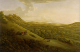 George-lambert-1733-box-ås-Surrey-med-Dorking-in-the-distanse-art-print-kunst--gjengivelse-vegg-art-id-am3mhyql2