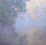 克勞德莫奈 1897 年塞納河支流吉維尼附近的薄霧系列《塞納河上的早晨》藝術印刷品美術複製品牆藝術 id-am44mb8v8