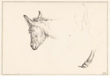 Jean-Bernard-1818-驢頭和腿藝術印刷美術複製品牆藝術 id-am4iok0mh