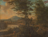 willem-de-heusch-1660-italiaanse-landskap-by-sonsondergang-kunsdruk-fynkuns-reproduksie-muurkuns-id-am5037g44