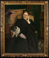 雅克·埃米爾·布蘭奇 1890 年埃米爾·布蘭奇夫人藝術家之母的肖像藝術印刷藝術複製品牆壁藝術