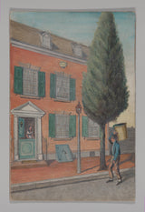 威廉·P·查佩爾-1870-茶麵包乾和磚房藝術印刷品美術複製品牆藝術 id-am64l2s6g