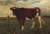 emile-van-marcke-de-lummen-1890-studie-van-'n-koei-kunsdruk-fynkuns-reproduksie-muurkuns-id-am7fy5jn9