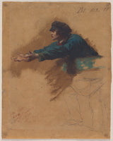 Ісідор-пілс-1851-молодий-чоловік-нахиляється-уперед-з-витягненими-руками-навчання-для-солдатів-роздає-хліб-бідним-мистецтво-друк id-am8gidf6i