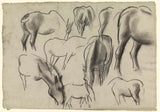leo-gestel-1891-diario-di-schizzi-con-diversi-studi-di-cavalli-stampa-d'arte-riproduzione-d'arte-arte-da-parete-id-amaqh9msz