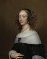 adriaen-hanneman-1653-portret-van-'n-vrou-kunsdruk-fynkuns-reproduksie-muurkuns-id-amb11sjct