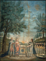 dubois-peintre-1791-왕비와 국가 수비대의 맹세-조국-예술-인쇄-미술-복제-벽 예술