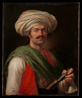 Horace-Vernet-1810-portrett-av-en-Mameluke-sa-å-være-roustam-raza-ca-1781 til 1845-art-print-kunst--gjengivelse-vegg-art-id-amb5ztyfg