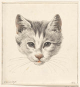 Jean-Bernard-1812-cabeça-de-um-gato-visto-de-frente-à-luz-de-velas-impressão-reprodução-de-arte-parede-art-id-amb9rg1tu
