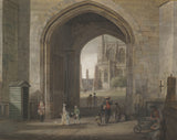 Paul-Sandby-1767-The-Tower-Gate-at-Windsor-Castle-1767-Art-Print-Fine-Art-Reproducción-Wall-Art-ID-amc8ahc8y