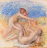 皮埃爾·奧古斯特·雷諾阿-1897-兩個裸體藝術印刷品美術複製品牆藝術 id-amcgleogl