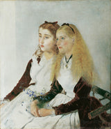 anton-romako-1873-cháu-cháu-nghệ sĩ-elisabeth-and-maja-art-print-fine-art-reproduction-wall-art-id-amdn5p2yx