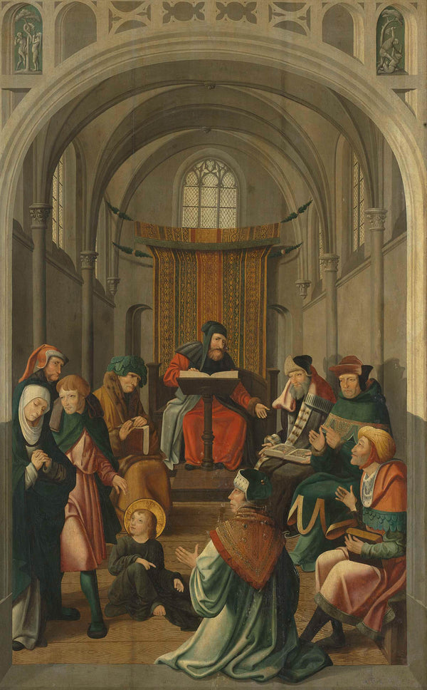 unknown-1520-panel-of-an-altarpiece-with-dispute-with-the-doctors-art-print-fine-art-reproduction-wall-art-id-ame2sxxft