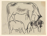 leo-gestel-1891-skisser-av-en-ko-och-häst-konsttryck-finkonst-reproduktion-väggkonst-id-amea0x2dg