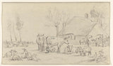 jean-bernard-1775-barngård-kvæg-og-malkekvinde-kunsttryk-fine-art-reproduktion-vægkunst-id-amejk7jsg