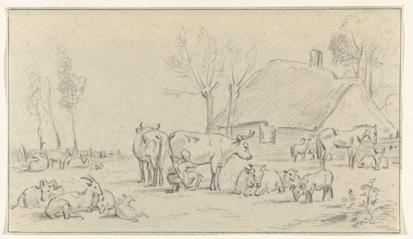 jean-bernard-1775-barnyard-cattle-and-milking-woman-art-print-fine-art-reproduction-wall-art-id-amejk7jsg