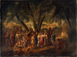 claude-joseph-curty-1866-oude-onderwerp-processie-op weg-naar-een-tempel-kunstafdruk-kunst-reproductie-muurkunst