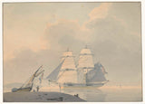 lodewijk-gilles-haccou-1802-jadranje-ladja-še-v vodi-umetnost-tisk-likovna-reprodukcija-stena-umetnost-id-amhjtmgza