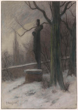 frans-smissaert-1895-crucifix-într-o-pădure-înzăpezită