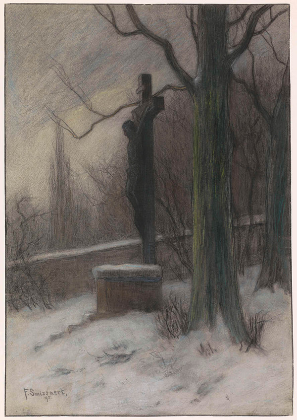 frans-smissaert-1895-crucifix-in-a-snowy-forest-art-print-fine-art-reproduction-wall-art-id-amhuah7rm