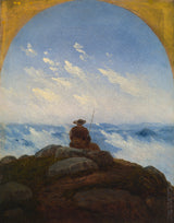 卡尔·古斯塔夫·卡尔斯1818年，流浪者在山顶上，艺术印刷精美的艺术复制品，墙上的艺术，id-amhzh19pz