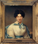 Хенри-Франсоа-Ризенер-1825-госпоѓица-бернард-леон-ќерка-на-актер-уметност-печатење-фина уметност-репродукција-ѕидна уметност