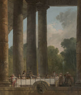 hubert-robert-1795-um-banquete-nas-ruinas-de-um-templo-arte-impressao-arte-reproducao-arte-parede-id-amijgai6p