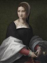 서클 오브 안드레아 델 사르토-1518-여성의 초상화-예술-인쇄-미술-복제-벽-예술-id-amlod9qq9