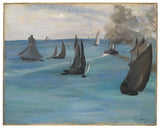 edouard-manet-1865-sea-view-bình tĩnh-thời tiết-biển-view-yên tĩnh-thời gian-nghệ thuật-in-tinh-nghệ-tái tạo-tường-nghệ thuật-id-amltvi9vc