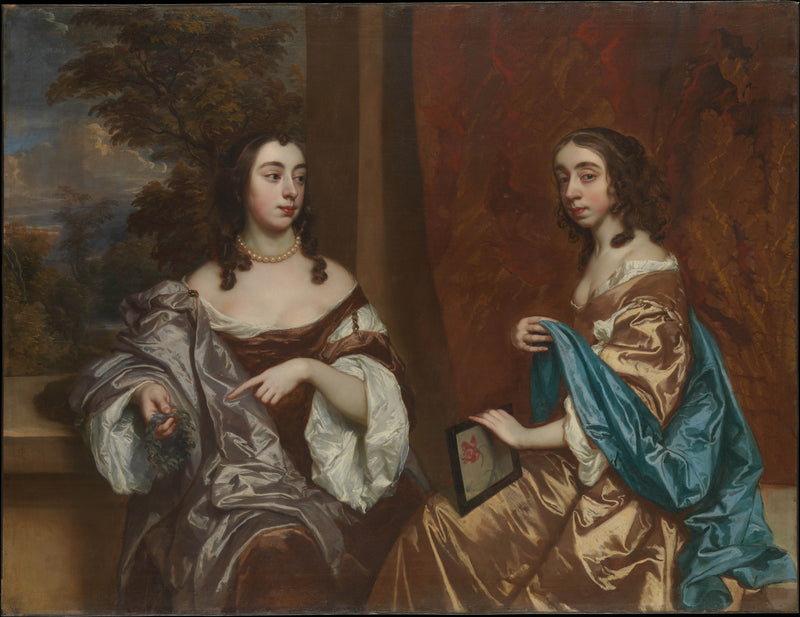 sir-peter-lely-mary-capel-1630-1715-later-duchess-of-beaufort-and-her-sister-elizabeth-1633-1678-countess-of-carnarvon-art-print-fine-art-reproduction-wall-art-id-ammngxe5g
