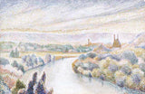 Hippolyte-Petitjean-1910-the-Seine-at-Mantes-the-Seine-Mantes-art-print-fine-art-reprodukčnej-wall-art-id-ammnzzdt9