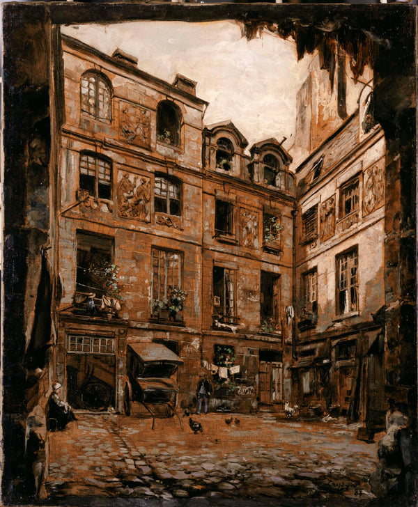 maurice-emmanuel-lansyer-1888-the-court-hotel-colbert-said-rue-de-lhotel-colbert-art-print-fine-art-reproduction-wall-art