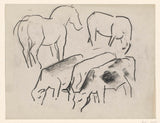 leo-gestel-1891-скица-лист-со-крави-и-коњи-уметност-принт-фина-уметност-репродукција-ѕид-арт-id-amnqdawf8