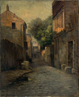 germain-eugene-bonneton-1900-the-rue-de-la-fontaine-to-mulard-thay vì-rungis-art-print-fine-art-reproduction-wall-art