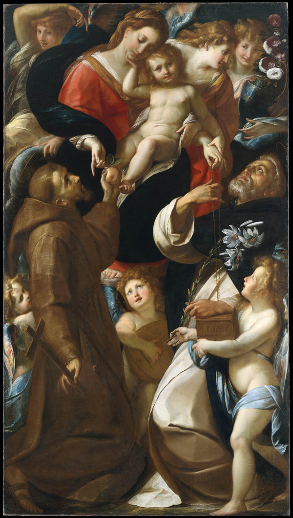 giulio-cesare-procaccini-madonna-and-child-with-saints-francis-and-dominic-and-angels-art-print-fine-art-reproduction-wall-art-id-ampcjb4f0